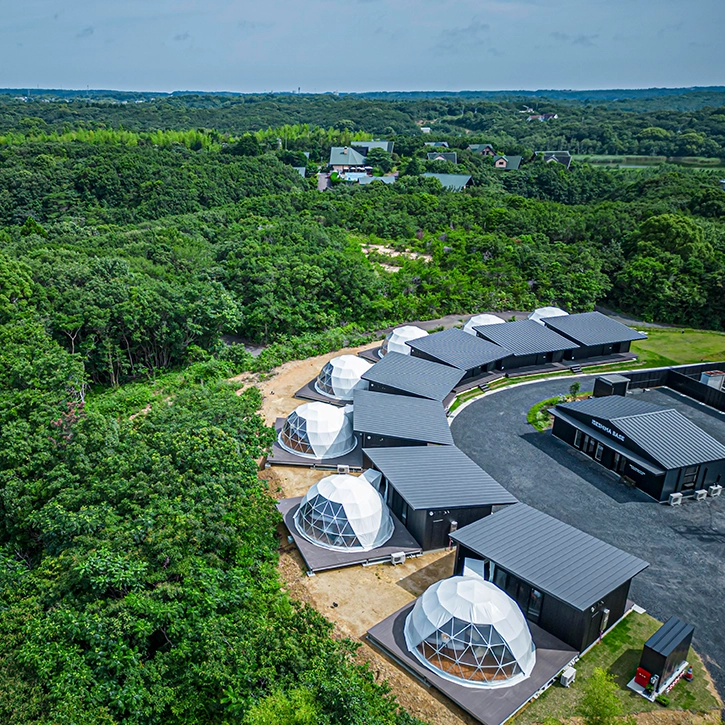 潮風が心地よい英虞湾のそば 全7棟のグランピング施設